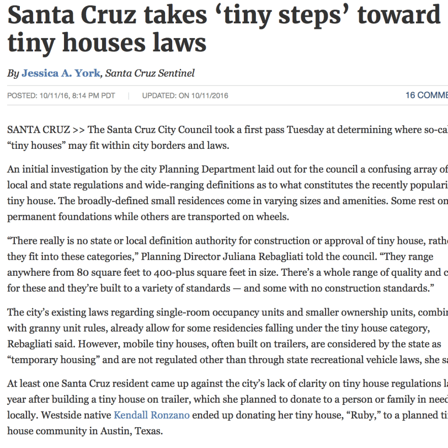 2016 Santa Cruz Sentinel